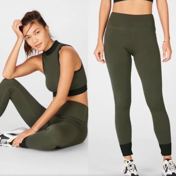 Fabletics Olive Green workout set (sold together) - Picture 5 of 5